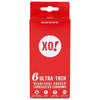 Xo! 6 εξαιρετικά λεπτό CO2-ουδέτερο Vegan Natural Latex Condoms