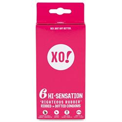 6 hi-sensation CO2-neutral vegan natural latex condoms, XO!