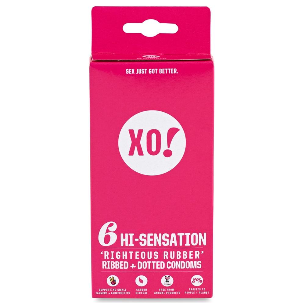 Xo! 6 HI-Sensation CO2-neutrální veganské přírodní latexové kondomy