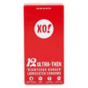 12 ultra-thin CO2-neutral vegan natural latex condoms, XO!