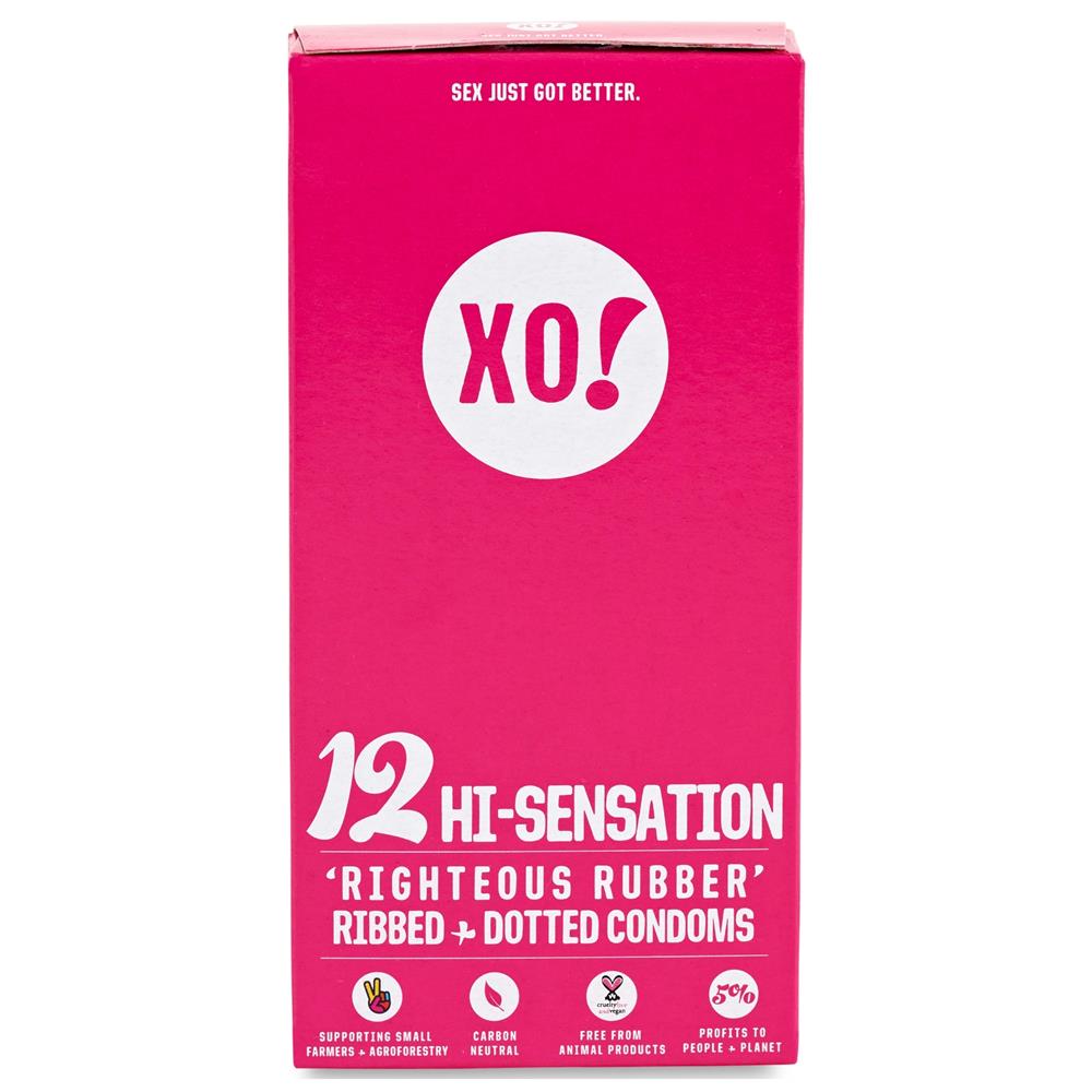 XO! 12 hi-sensation CO2-neutral vegan natural latex condoms