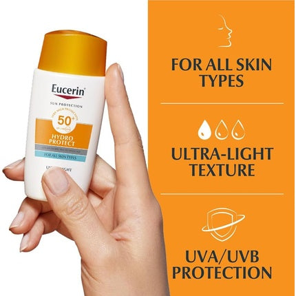 Faccia solare eucerin idro proteggere fluido ultra luce SPF 50+ crema per tutti i tipi di pelle 50 ml