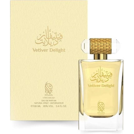 Vetiver Delight Eau De Parfum 100ml by Nylaa Unisex Fragrance with Bergamot Cypress Vetiver Musk Cashmere Wood Sandalwood Amber Aroma Inspired by Nature Perfume Spray