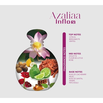 Azaliaa Inflora 100ml Perfume for Women Eau de Parfum Spray Oriental Floral Blend of Bergamot Blossom Sandalwood with Aromatic Musk