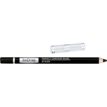 IsaDora Perfect Contour Kajal Waterproof Eyeliner Pencil Soft Natural Black Long Lasting Smudge Proof Eye Liner Intensely Framing