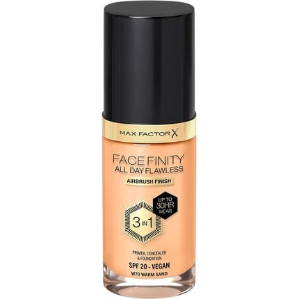 Max Factor Facefinity All Day Flawless Foundation 70 Warm Sand 30ml SPF 20