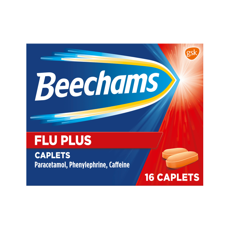 Beechams Flu Plus Caplets Pack of 16 - welzo