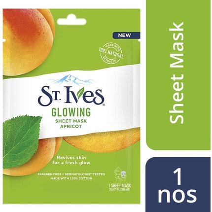 St Ives Glowing Apricot Sheet Mask 23ml