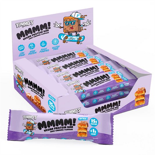 Yummo's Mmmm! Vegan Protein Bar 12x55g Chocolate Caramel