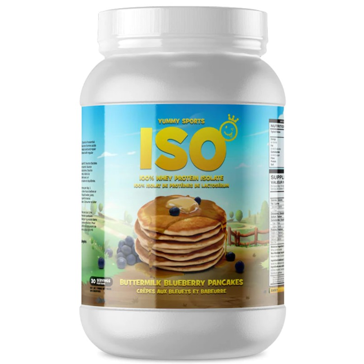 Yummy Sports ISO Tub 30 Serv 960g Buttermilk Blueberry Pancake