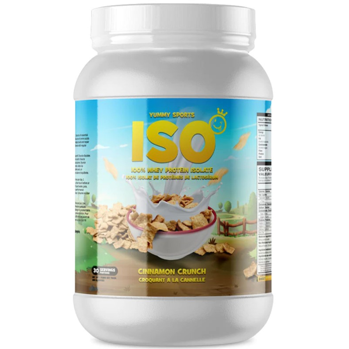 Yummy Sports ISO Tub 30 Serv 960g Cinnamon Cereals