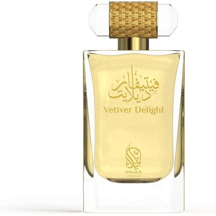 Vetiver Delight Eau De Parfum 100ml by Nylaa Unisex Fragrance with Bergamot Cypress Vetiver Musk Cashmere Wood Sandalwood Amber Aroma Inspired by Nature Perfume Spray