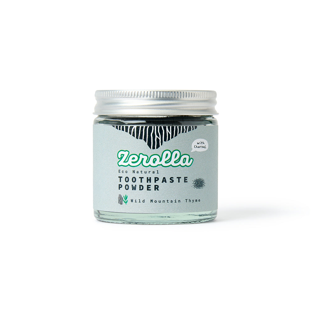 Zerolla Eco Natural Whitening Powder Powder - Charcoal Thyme