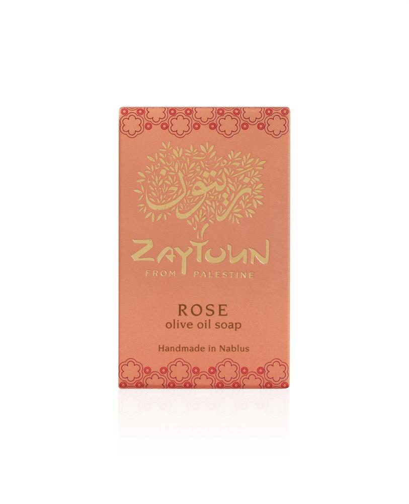 Zaytoun Rose Scented Olive Oil Soap Bar 100g