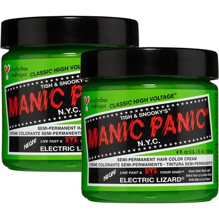 Manic Panic Electric Lizard Classic Creme Vegan Cruelty Free Green Semi Permanent Hair Dye 118ml