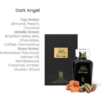 Dark Angel Perfume 100ml by Nylaa Eau De Parfum Black Phantom Woody Coffee Sandalwood Coconut