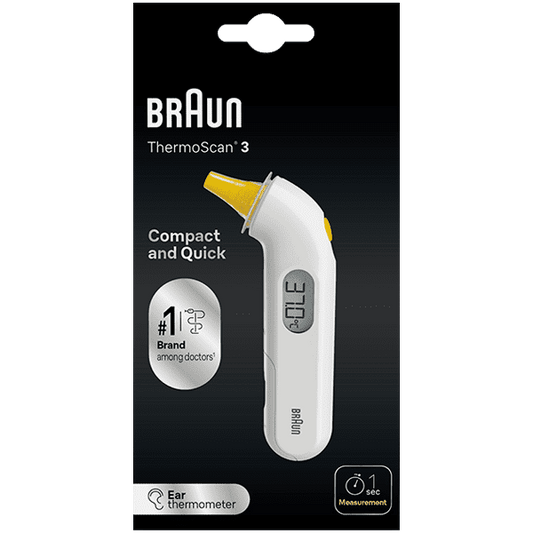 Braun ThermoScan 3 Compact Ear Thermometer IRT 3030 - welzo