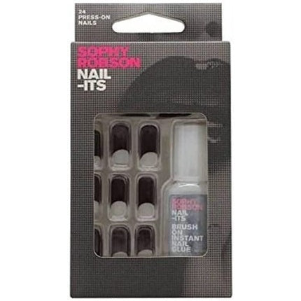 Sophy Robson Nail-Its False Nails Dark Red Half Moon 24 Press-On Nails