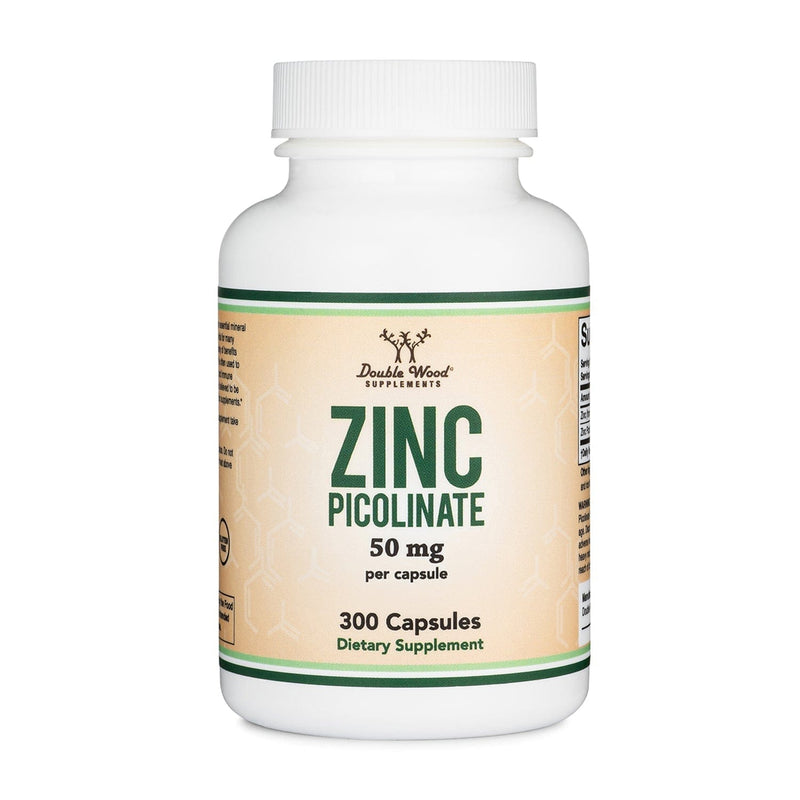 Double Wood Zinc Picolinate - 300 x 50 mg capsules - Welzo