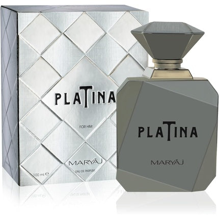 MARYAJ PLATINA Perfume for Men Eau De Parfum 100ml Citrus Fruity Aromatic Floral Amber Patchouli Oakmoss