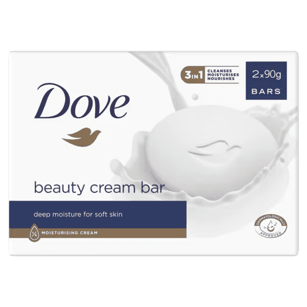 Dove Moisturising Soap Beauty Cream Bar 90g Pack of 2 - welzo