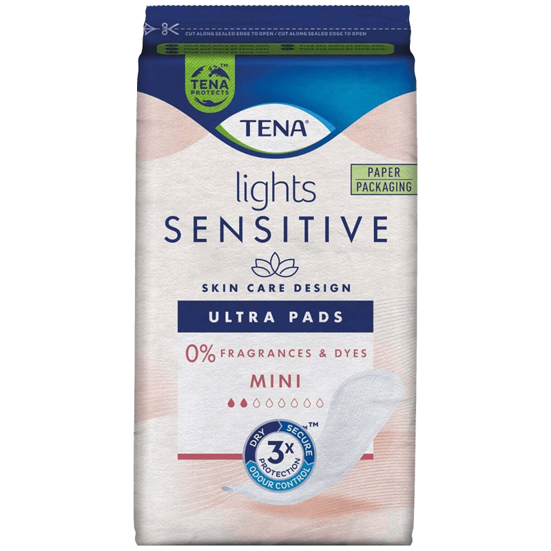 TENA Lights Sensitive Ultra Pads Mini Pack of 20 - welzo