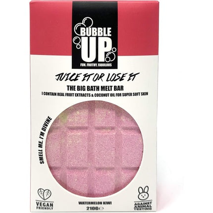 Bubble Up Bath Huile Melt Bar hydrate la peau super douce cruauté en matière de cruauté en parfum sans cruauté pastèque et kiwi