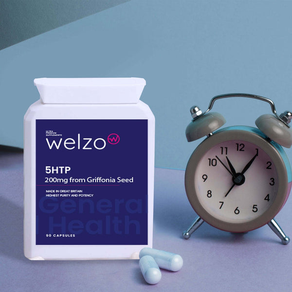 Welzo 5HTP 200mg from Griffonia Seed 90 Capsules