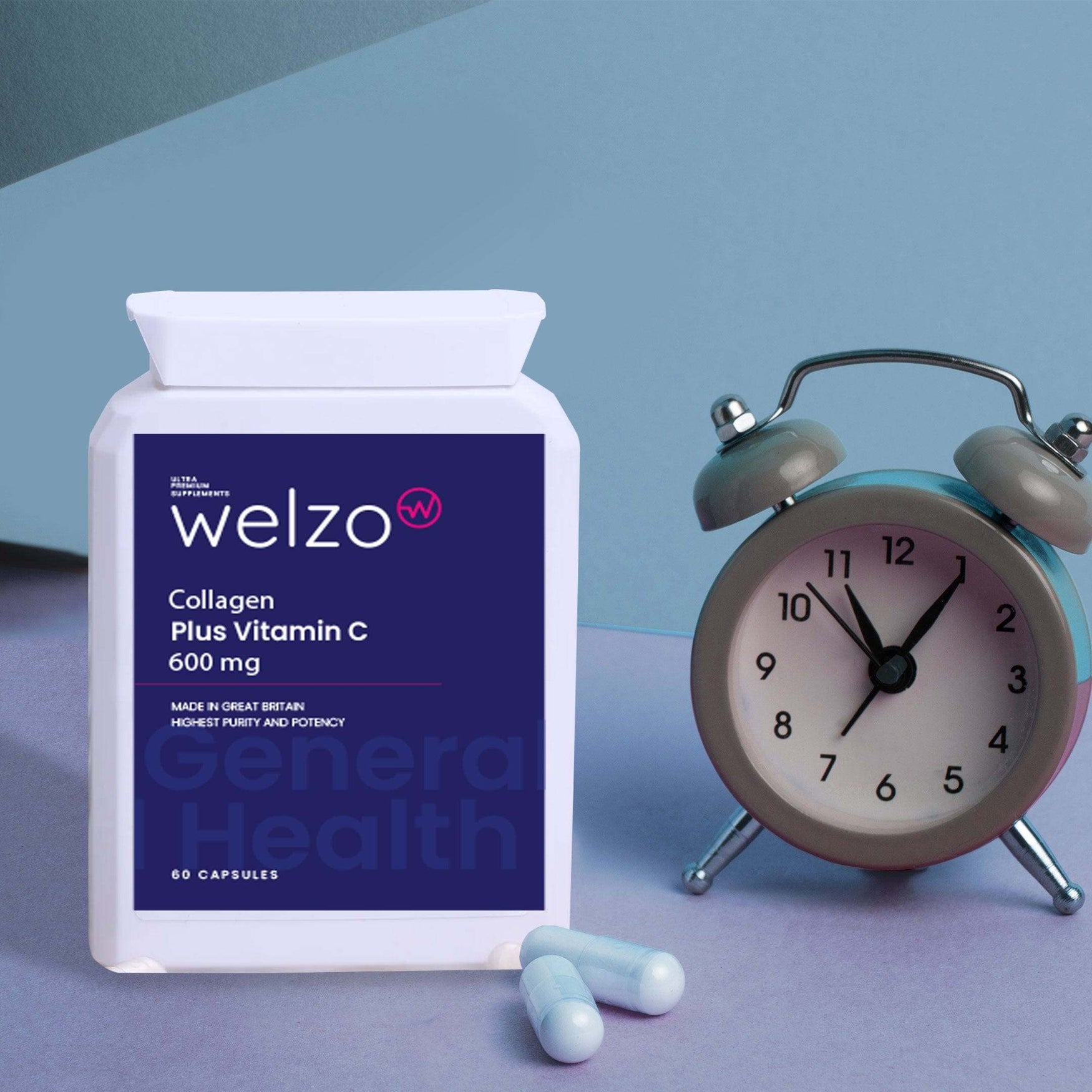 Welzo Collagen Plus Vitamin C 60 Capsules 600mg