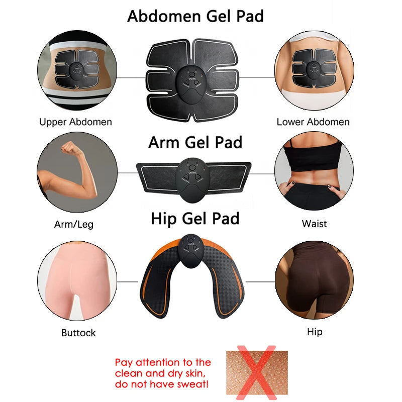 SixPAD Style EMS Stimulator for Muscle Recovery & Growth