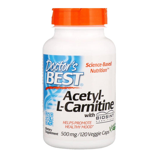 Acetyl-L-Carnitine with Biosint Carnitines, 500mg, 120 Capsules - Doctor's Best - welzo