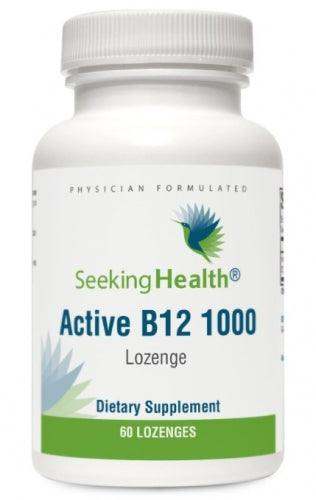 Active B12/B-12 1000 - 60 Lozenges - 1000 mcg (as Adenosylcobalamin and Methylcobalamin) - Seeking Health - welzo