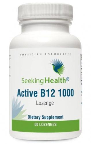 Active B12/B-12 1000 - 60 Lozenges - 1000 mcg (as Adenosylcobalamin and Methylcobalamin) - Seeking Health - welzo