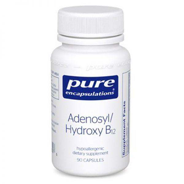 Adenosyl/Hydroxy B12 90 Capsules - Pure Encapsulations - welzo