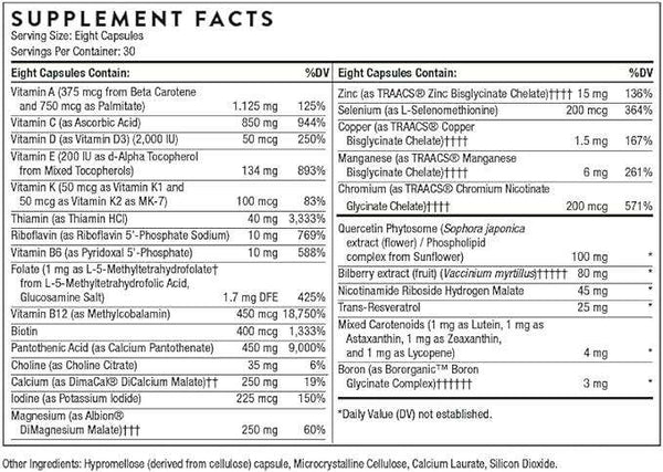 Advanced Nutrients (Formerly Extra Nutrients) 240 Capsules - Thorne Research - welzo