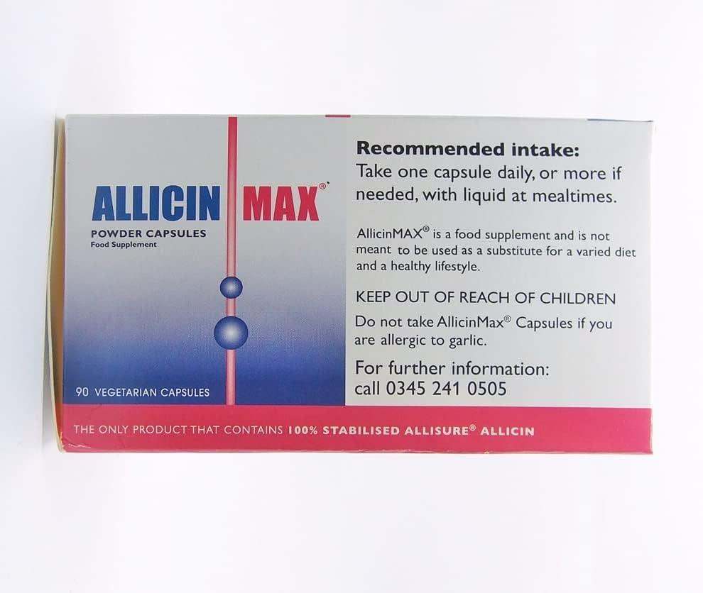 Allicinmax (Garlic) 180mg, 90 Capsules - Allicin - welzo