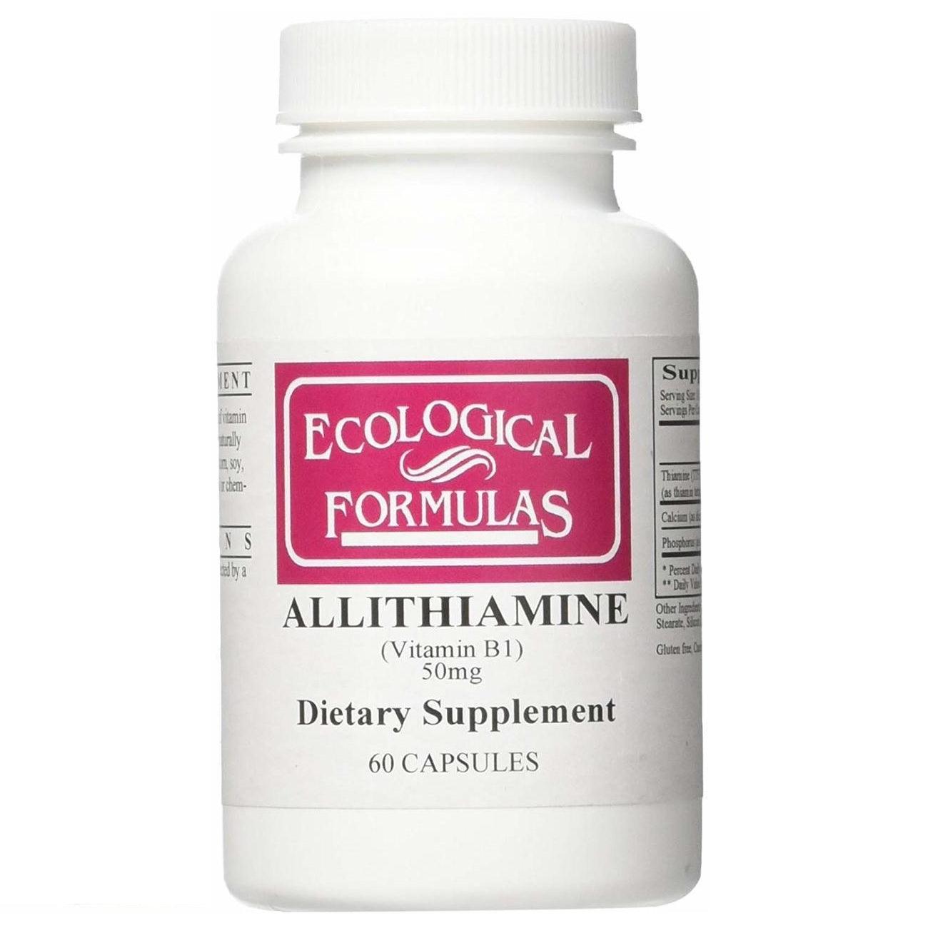 Allithiamine (Vitamin B1) 50mg 60 capsules - Ecological Formulas - welzo