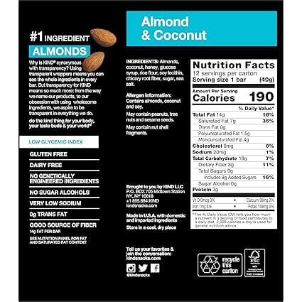 Kind Almond & Coconut Bar 40g