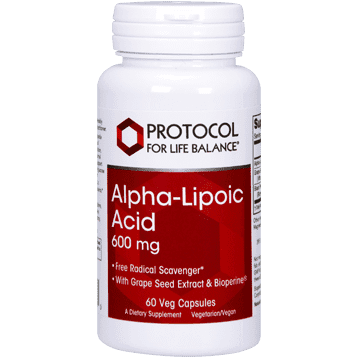 Alpha-Lipoic Acid 600mg 60 caps - Protocol For Life Balance - welzo