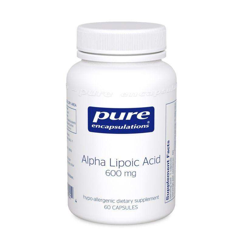 Alpha Lipoic Acid 600mg, 60 Capsules - Pure Encapsulations - welzo