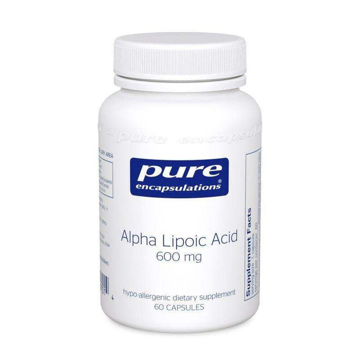 Alpha Lipoic Acid 600mg, 60 Capsules - Pure Encapsulations - welzo