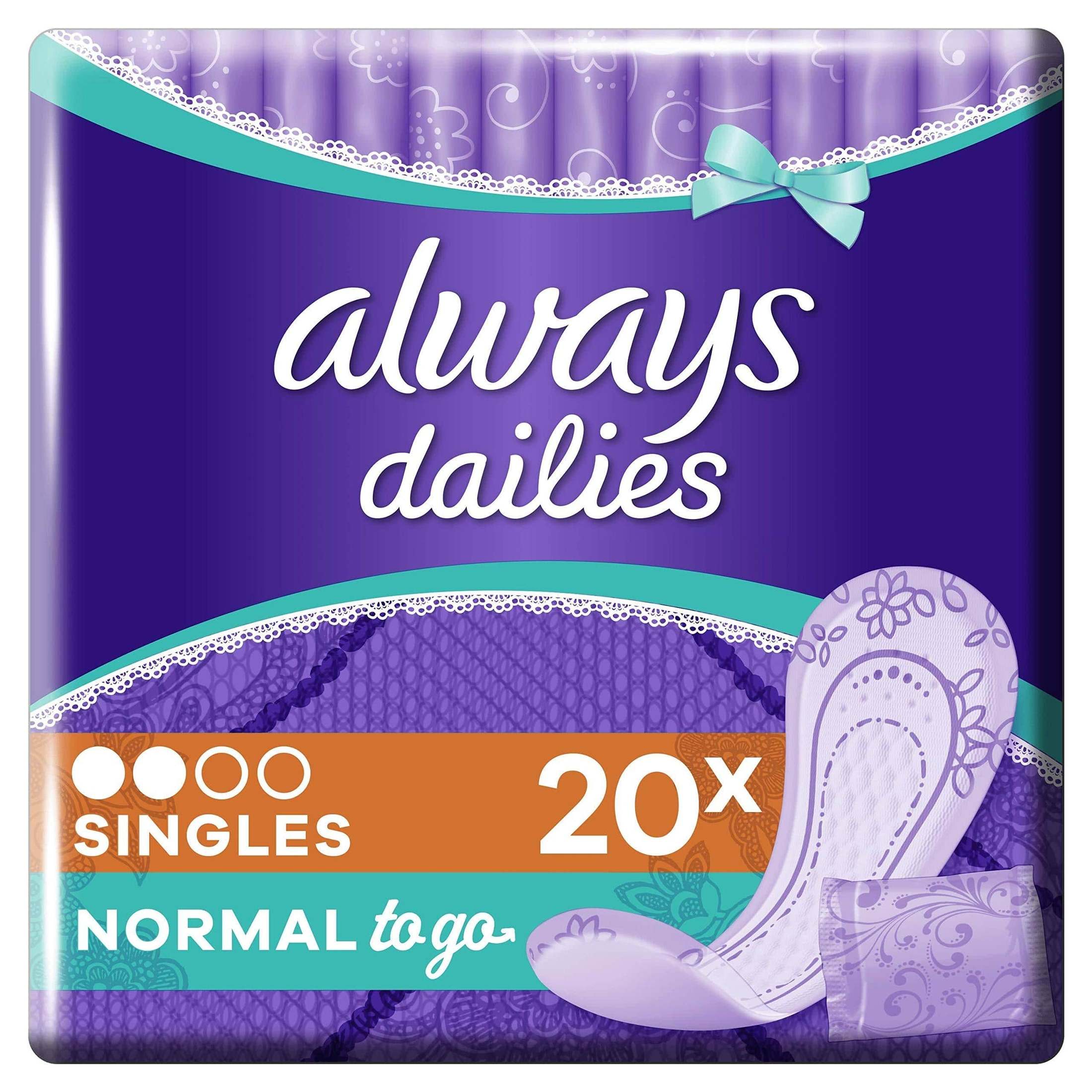 Normal Pack Always Dailies Singles Normal Pack of 20 – welzo