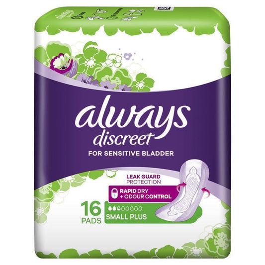Always Discreet Small Plus Pads Pack of 16 - welzo