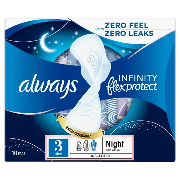 Always Blue Pacging Buy Always Infinity Night 10 pads Online | Welzo