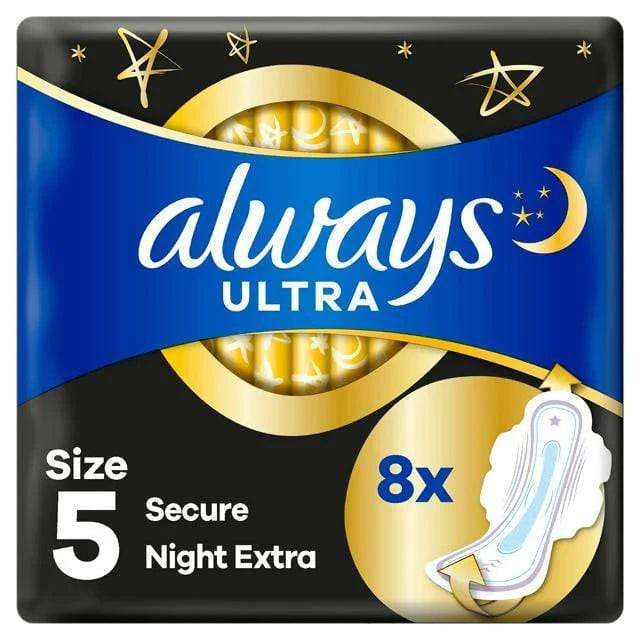 Always Ultra Pads Secure Night Extra Wings - welzo