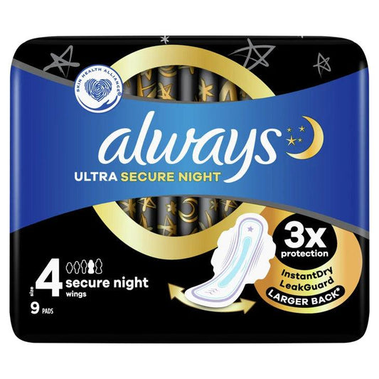 Always Ultra Pads Secure Night New - welzo