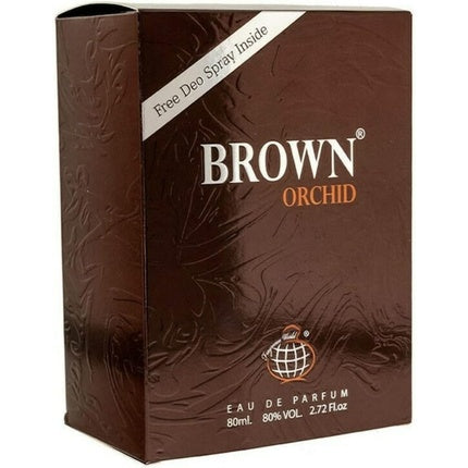 Brown Orchid Free Deo Spray Inside by Fragrance World Perfumes