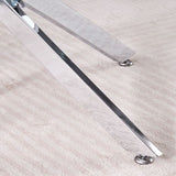 Mesa de comedor de vidrio redondo de 100 cm: patas de oro amara con tapa de vidrio templado (copia)