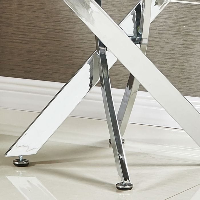 Glazen bijzettafel met gouden chromen poten - Amara Square 55 cm moderne eindtafel (kopie)