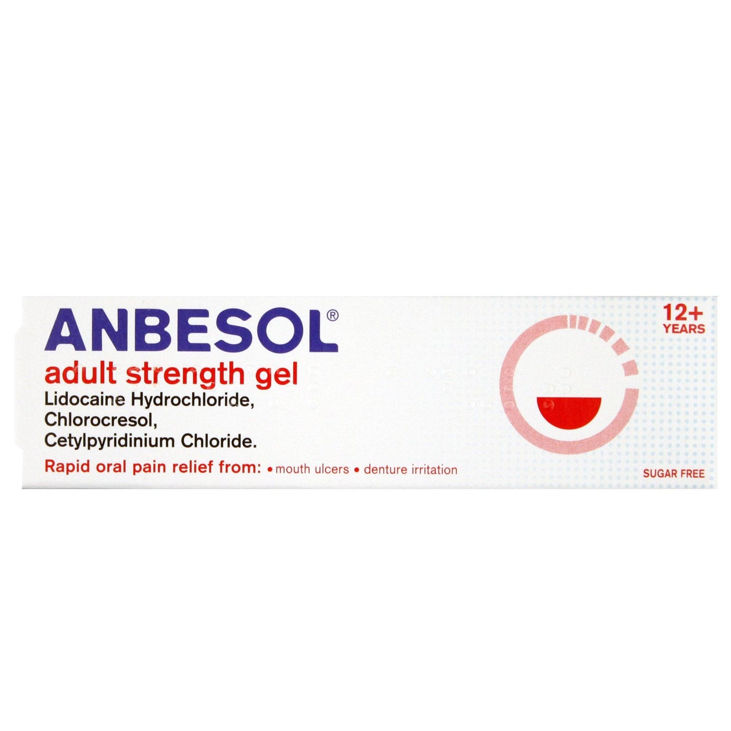 Anbesol Adult Strength Oral Pain Relief Gel 10g - welzo